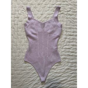 A&F Purple Sweater Knit Bodysuit - L - EUC!